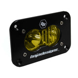Baja Designs S2 Driving/Combo Flush Mount LED - Amber with durable black housing and dual amber optics for off-road lighting