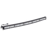 Baja Designs OnX6 Arc Series Driving Combo Pattern 50in LED Light Bar with curved housing and heavy-duty mounts for off-road vehicles