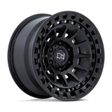 black rhino black rhino barrage - 17X8.5 -10mm - matte black off-road wheel with beadlock-style design and rugged construction