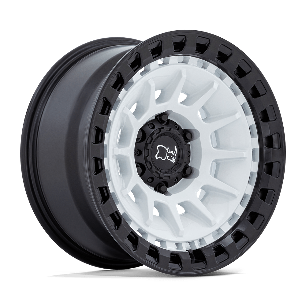 Black Rhino Barrage - 17X8.5 -10mm - Gloss White On Matte Black