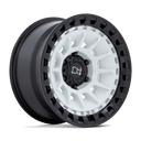 Black Rhino Barrage - 17X8.5 -10mm - Gloss White On Matte Black heavy-duty off-road wheel with beadlock-style rim design