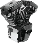 S&S Cycle 06-17 Dyna T143 Black Edition Long Block Engine - Wrinkle Black