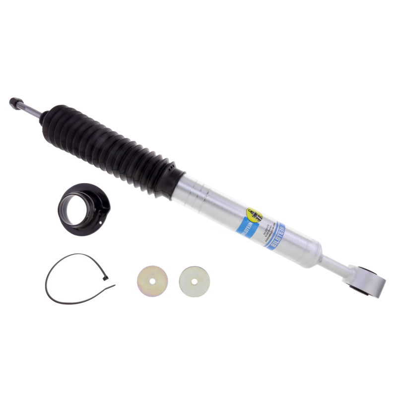 Bilstein 6112 46mm Front Shock Absorber for 07-13 Toyota Tundra 2Dr/4Dr - Assembly silver monotube design with protective boot and mounting hardware