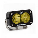 Baja Designs S2 Pro Amber LED Driving/Combo with dual amber lenses, black anodized housing, and stainless steel mounting bracket