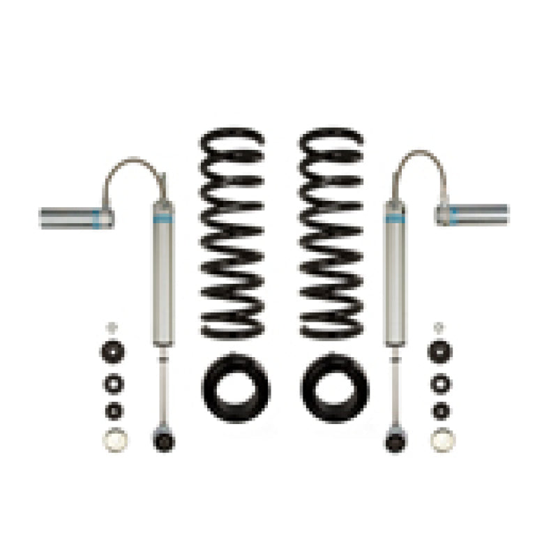 Bilstein B8 5162 Series 14-17 Dodge Ram 2500 Front Suspension Leveling Kit with remote reservoir monotube shocks and coil springs