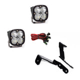 Baja Designs 2007-2013 GM Silverado/Sierra Squadron Pro Lights A-Pillar Kit with dual LED pods, brackets, and wiring harness