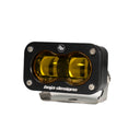 Baja Designs 2023+ Toyota Sequoia S2 SAE OEM Fog Light Replacement Kit - Amber dual-lens LED fog light with stainless mount