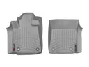 WeatherTech Front FloorLiner for 12+ Toyota Tundra, 12+ Sequoia - Grey custom-fit durable floor mats with raised edges and channel design