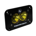 Baja Designs S2 Sport Flush Mount Work/Scene Pattern LED Work Light - Amber with durable black housing and dual amber optics