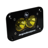 Baja Designs S2 Sport Flush Mount Work/Scene Pattern LED Work Light - Amber with durable black housing and dual amber optics