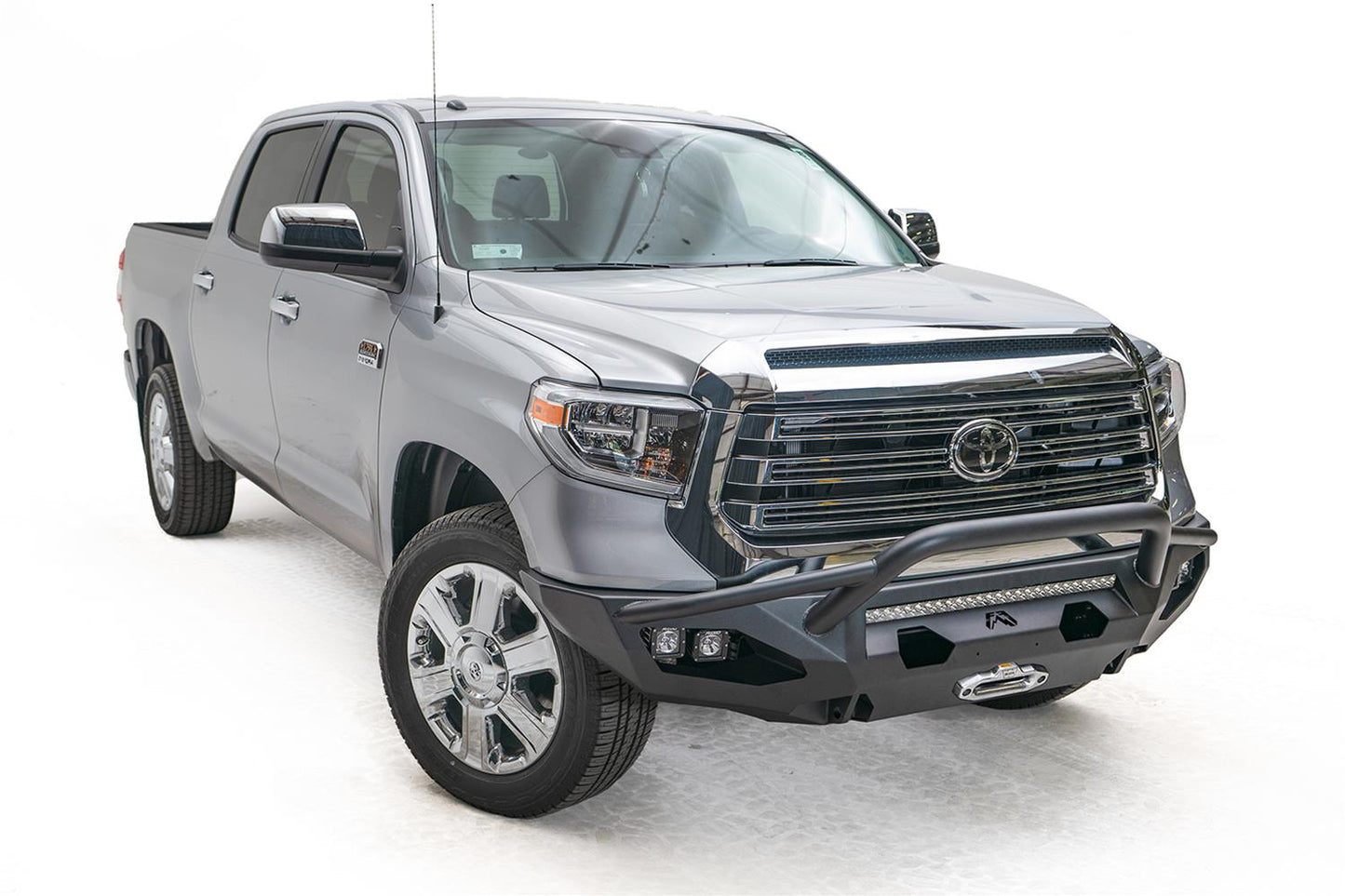 Fab Fours Matrix Series Front Bumper TT16-X3652-1 forToyota Tacoma 2016-2023 winch-ready with light bar mount and heavy-duty steel design