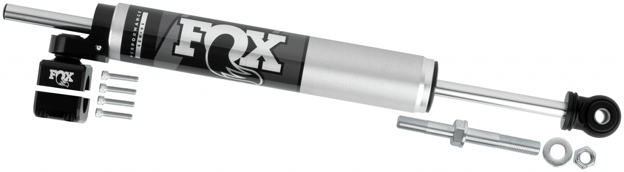 Fox Performance Series 2.0 Ts Stabilizer - 985-02-121 heavy-duty adjustable steering stabilizer for 2005+ Toyota Tacoma 4x4