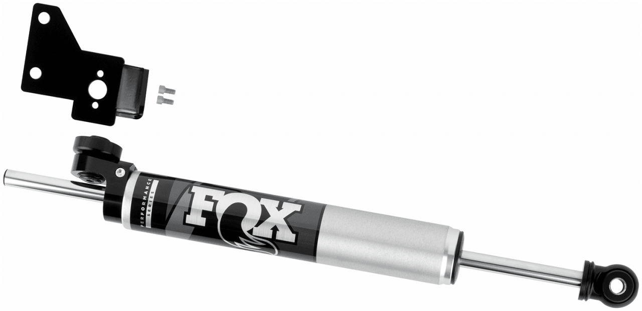 Fox Performance Series 2.0 Ts Stabilizer - 985-02-127 heavy-duty steering stabilizer for 2005+ Toyota Tacoma trucks with mounting bracket