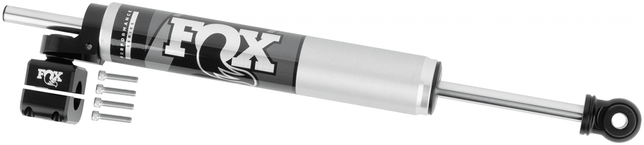 Fox Performance Series 2.0 Ts Stabilizer - 985-02-132 heavy-duty adjustable steering stabilizer for 2005+ Toyota Tacoma 4x4 trucks