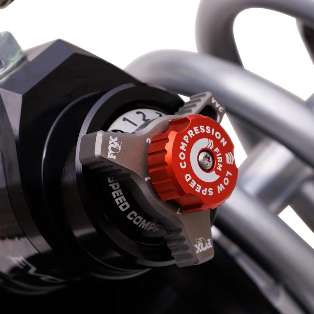 Fox 2.5 Performance Elite Series Coilover (Pair) - Adjustable - 883-06-255 for 2023+ Toyota Sequoia heavy-duty suspension with compression dial