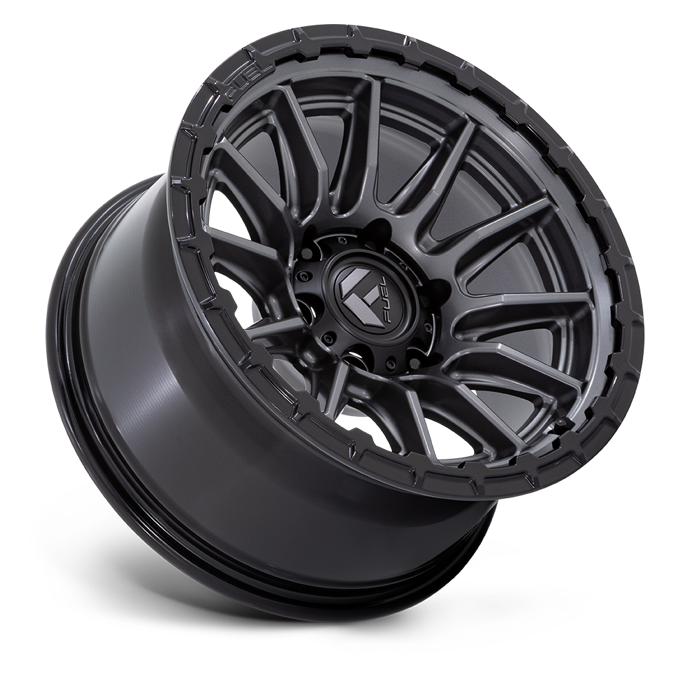 Fuel 1PC FC866 Piston- 17X9 -01mm - Matte Gun Metal Gloss Black Lip cast aluminum 6x139.7 bolt pattern wheel