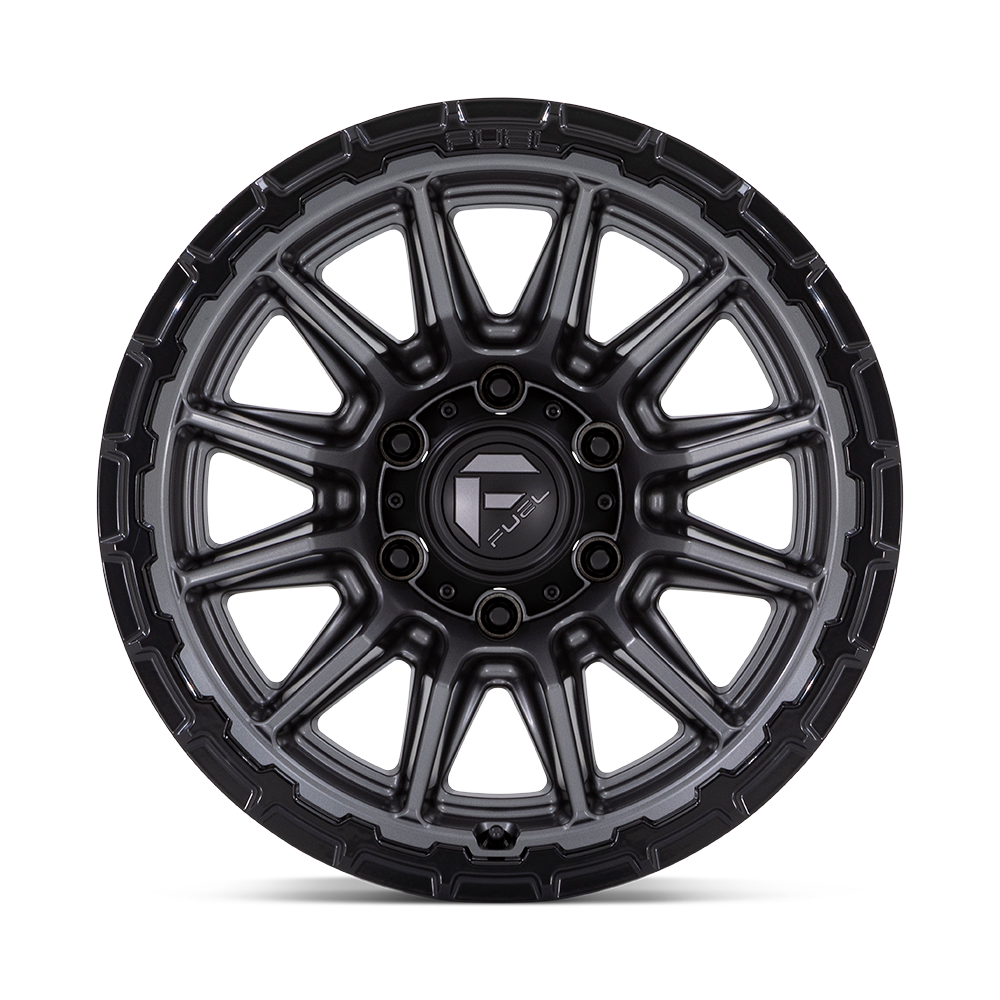 Fuel 1PC FC866 Piston- 17X9 -01mm - Matte Gun Metal Gloss Black Lip cast aluminum off-road wheel 6x139.7 bolt pattern
