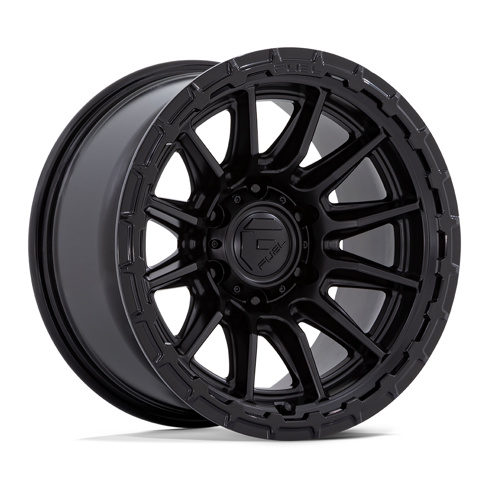 Fuel 1PC FC866 Piston- 17X9 01mm - Blackout Gloss Black Lip off-road 6x139.7 bolt pattern cast aluminum wheel
