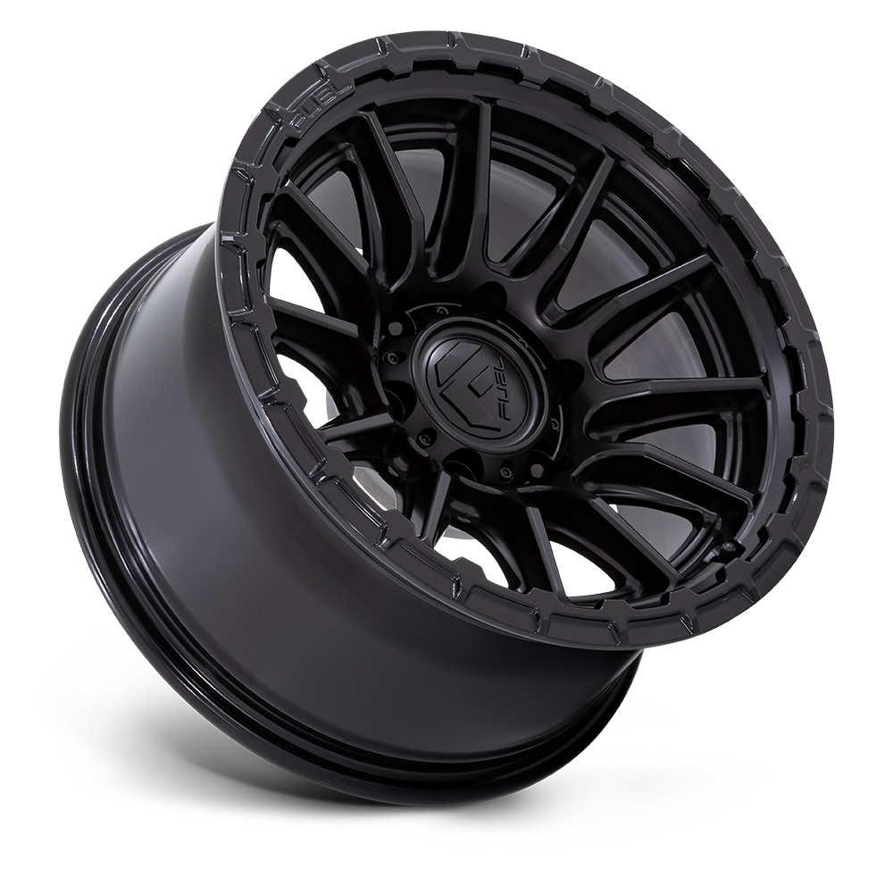 Fuel 1PC FC866 Piston- 17X9 01mm - Blackout Gloss Black Lip cast aluminum wheel 6x139.7 bolt pattern for 4x4 trucks