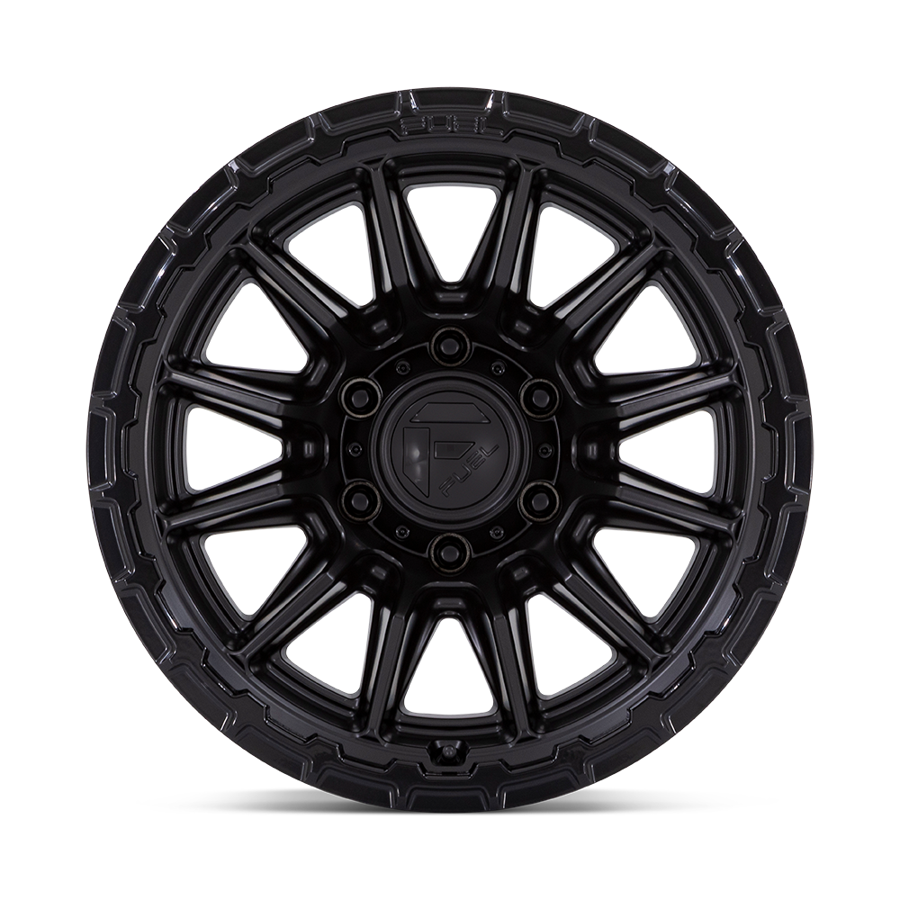 Fuel 1PC FC866 Piston- 17X9 01mm - Blackout Gloss Black Lip cast aluminum off-road wheel 6x139.7 bolt pattern