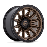 Fuel 1PC FC866 Piston- 17X9 01mm - Matte Bronze Gloss Black Lip cast aluminum off-road wheel 6x139.7 bolt pattern