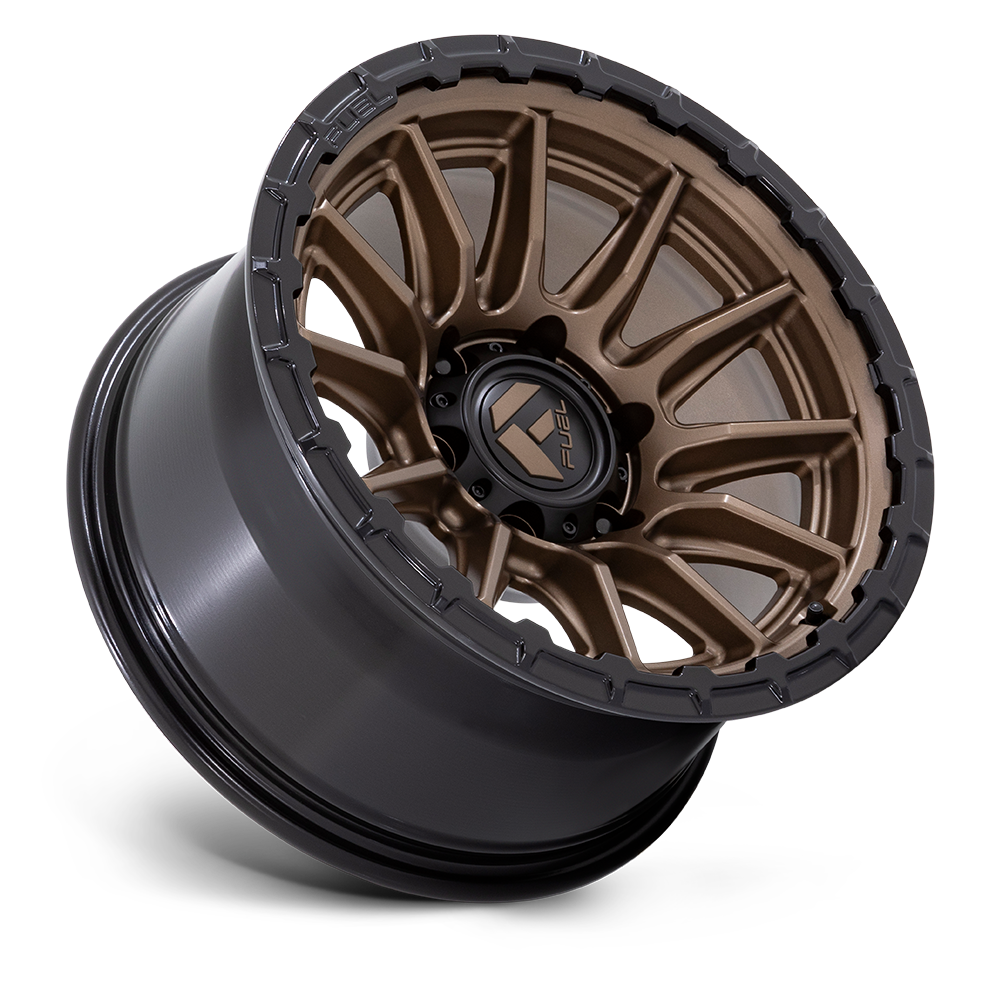 Fuel 1PC FC866 Piston- 17X9 01mm - Matte Bronze Gloss Black Lip cast aluminum wheel for 4x4 trucks with 6x139.7 bolt pattern