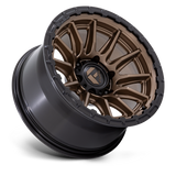 Fuel 1PC FC866 Piston- 17X9 01mm - Matte Bronze Gloss Black Lip cast aluminum wheel for 4x4 trucks with 6x139.7 bolt pattern