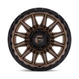 Fuel 1PC FC866 Piston- 17X9 01mm - Matte Bronze Gloss Black Lip cast aluminum off-road wheel 6x139.7 bolt pattern