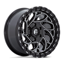 Fuel 1PC D840 Runner Or - 17x9 -12mm wheel in gloss black milled finish with aggressive multi-spoke design for off-road use