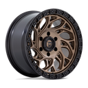 Fuel 1PC D841 Runner Or 20x9 1mm wheel with bronze finish and black beadlock ring for off-road performance