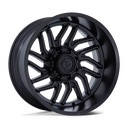 Fuel 1PC D864 Hurricane - 20X9 1mm - Blackout wheel with aggressive multi-spoke design and matte black finish