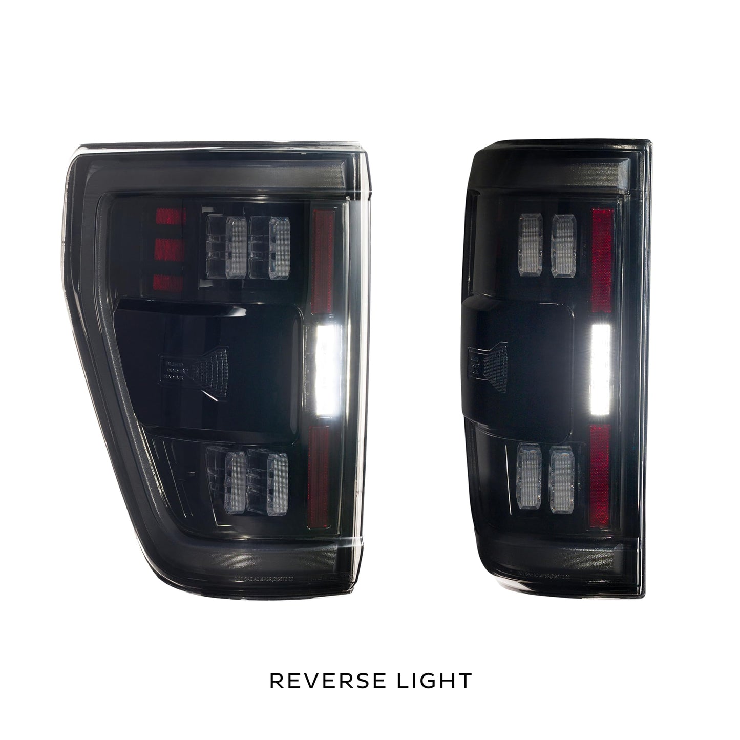Morimoto XB LED Taillights Fits Ford F-150 2021+ Plug and Play BLIS Compatible Smoked Lens Taillight Assemblies (LF735.2) by Mudify with reverse lights