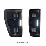 Morimoto XB LED Taillights Fits Ford F-150 2021+ Plug and Play BLIS Compatible Smoked Lens Taillight Assemblies (LF735.2) by Mudify with reverse lights