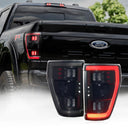 Morimoto XB LED Taillights Fits Ford F-150 2021+ Plug and Play BLIS Compatible Smoked Lens by Mudify
