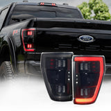 Morimoto XB LED Taillights Fits Ford F-150 2021+ Plug and Play BLIS Compatible Smoked Lens by Mudify