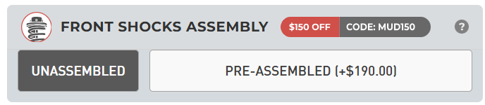 Promo code example at checkout