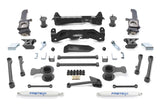 Fabtech suspension lift kit components arranged on a white background