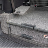 ARB Modular Roller Drawer 960X450X105mm Rollerfloor 1045x530x190mm installed in rear cargo area with textured finish