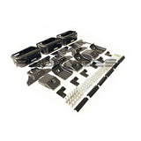 ARB F/KIT R/RACK H1 SUITS GU/76(4) heavy-duty black mounting brackets and hardware for 1976 Toyota Land Cruiser 4WD.
