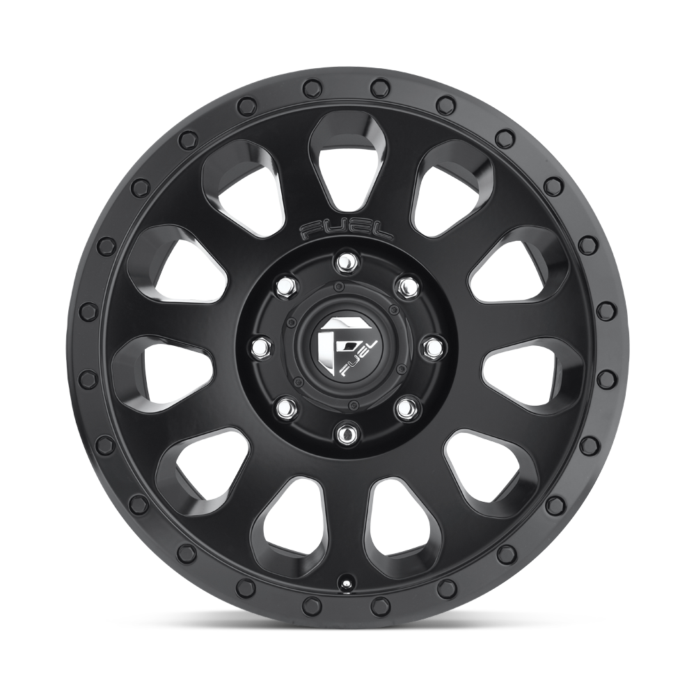 Fuel 1PC D579 Vector- 17X9 -01mm - Matte Black cast aluminum off-road wheel with 6x139.7 bolt pattern for 4x4 trucks