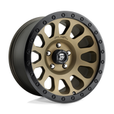 Fuel 1PC D600 Vector- 17X9 -12mm - Matte Bronze Black Bead Ring heavy-duty cast aluminum off-road wheel 6x139.7 bolt pattern