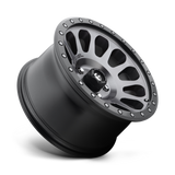 Fuel 1PC D601 Vector- 17X9 -12mm - Matte Gun Metal Black Bead Ring cast aluminum heavy-duty off-road 6x139.7 bolt pattern wheel