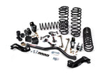 A JKS suspension system kit for a Jeep Wrangler JL (18-ON) 4 Door with offroad articulation and springs.