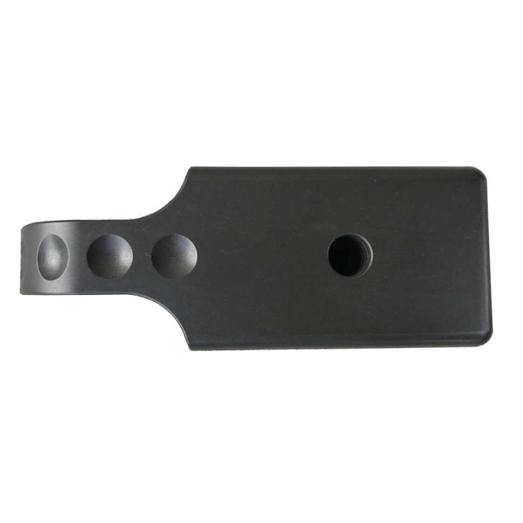 A high-quality black plastic plate with holes, specifically designed for Factor 55 HITCHLINK 3.0 in Gray 00027-06 and compatible with any hitch receiver.