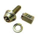 A screw and a nut securely fastened with Factor 55 Winch Lock Assembly (3/8-16) - 00001 mounting hardware.
