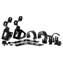Load image into Gallery viewer, A set of black Old Man Emu BP-51 Front Fitting Kit VM80010001 for Hilux (2005-2015) brackets and hardware for a vehicle&#39;s suspension system.