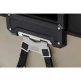A black and white picture of a ARB Portable Fridge/Freezer Tie Down Kit for ZERO Fridge Freezers 10900046 mount brackets.