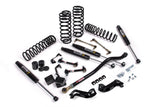 A JKS suspension kit for a Jeep designed to enhance offroad articulation and optimize the suspension system.