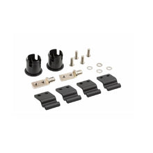 Load image into Gallery viewer, A set of black brackets and screws for ARB Base Rack Roller Kit ARB 1780365 loading.