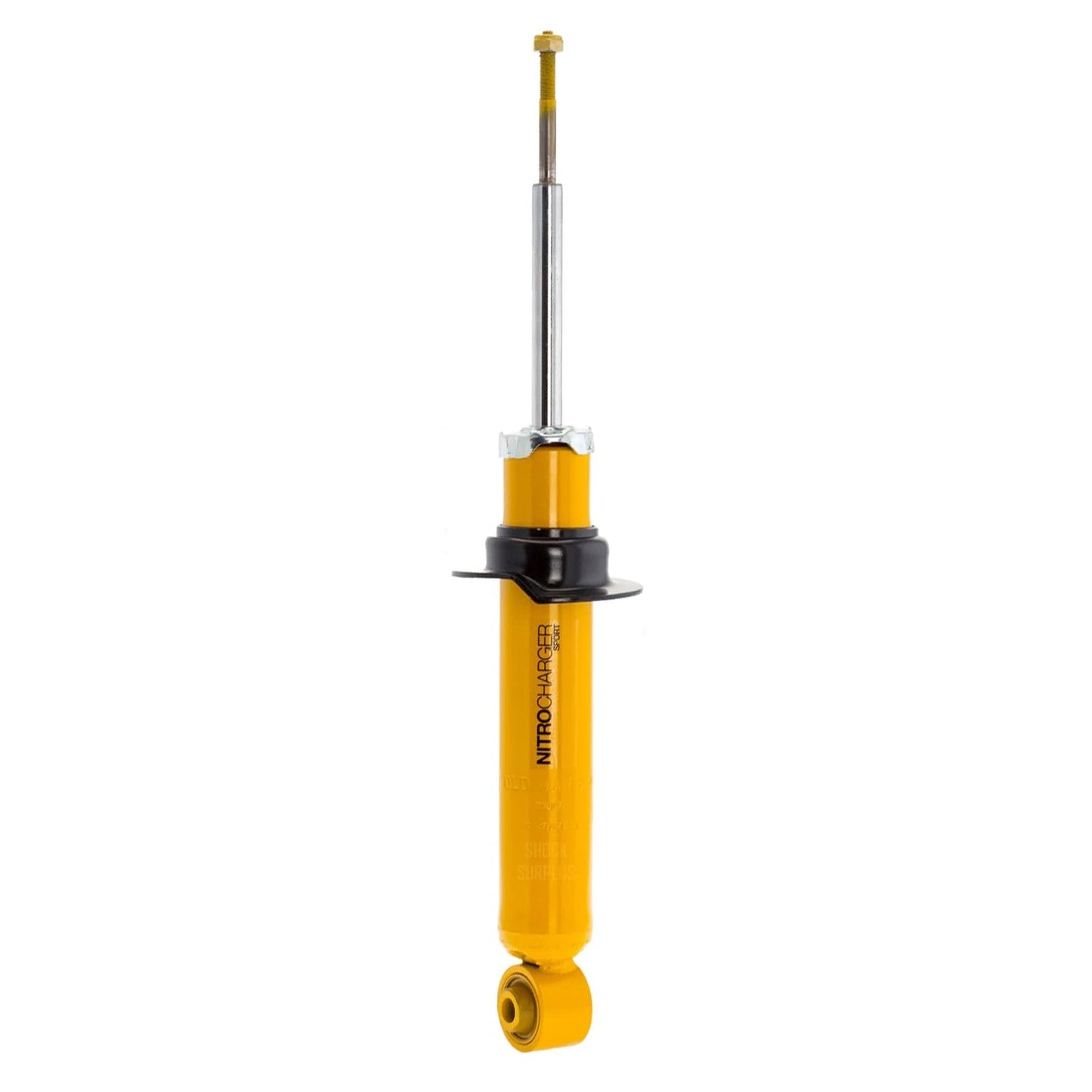 An ARB Old Man Emu Front Nitrocharger Sport Shock Absorber 60150 for Jeep Wrangler JL SWB and LWB (2018-2022) with compression valving on a white background.